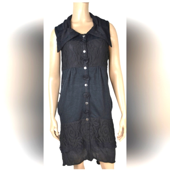 Pretty Angel Dresses & Skirts - Pretty Angel Sleeveless Boho Lace Snap Dress, Size Medium RN#109796